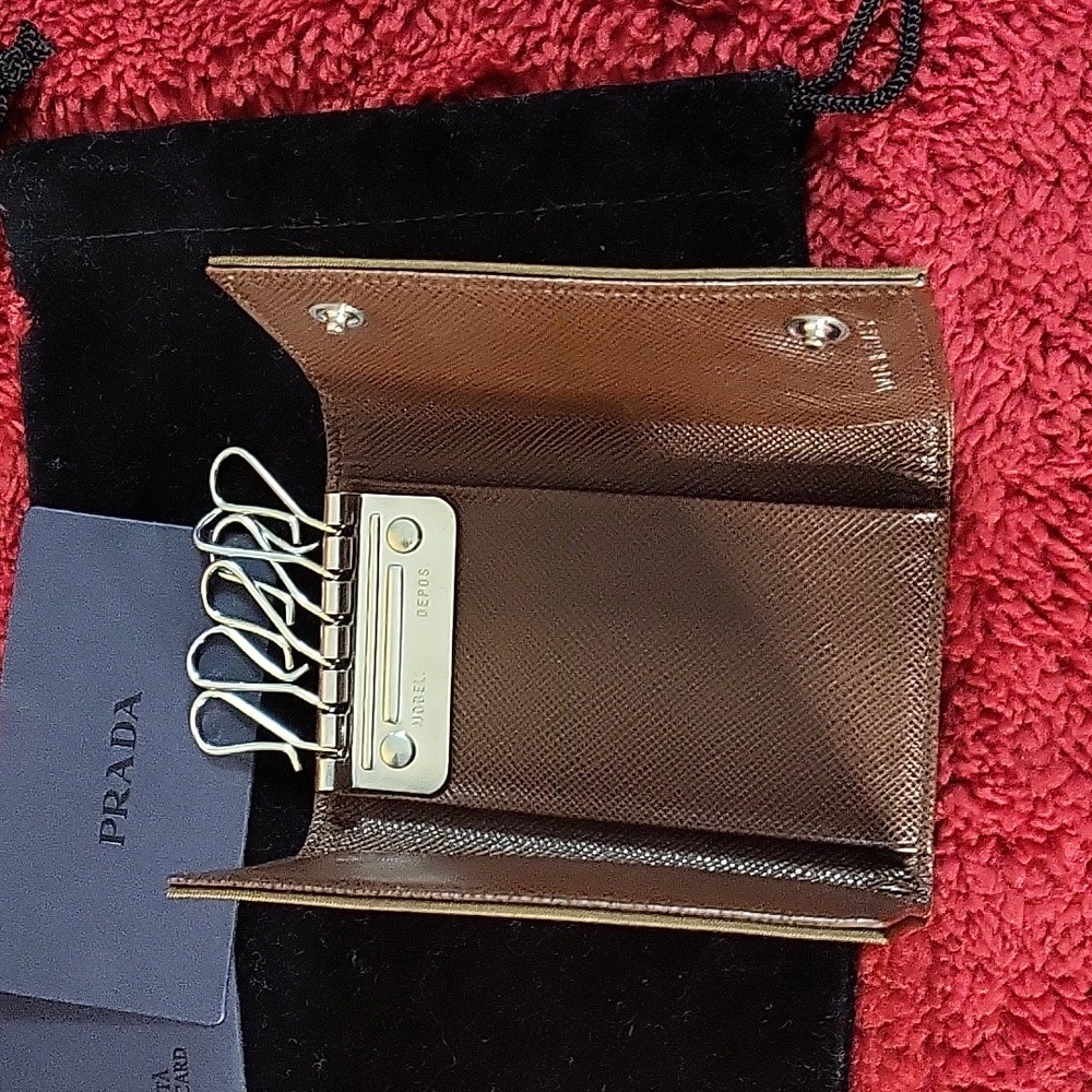 New Prada brown nylon key case - Picture 3 of 4